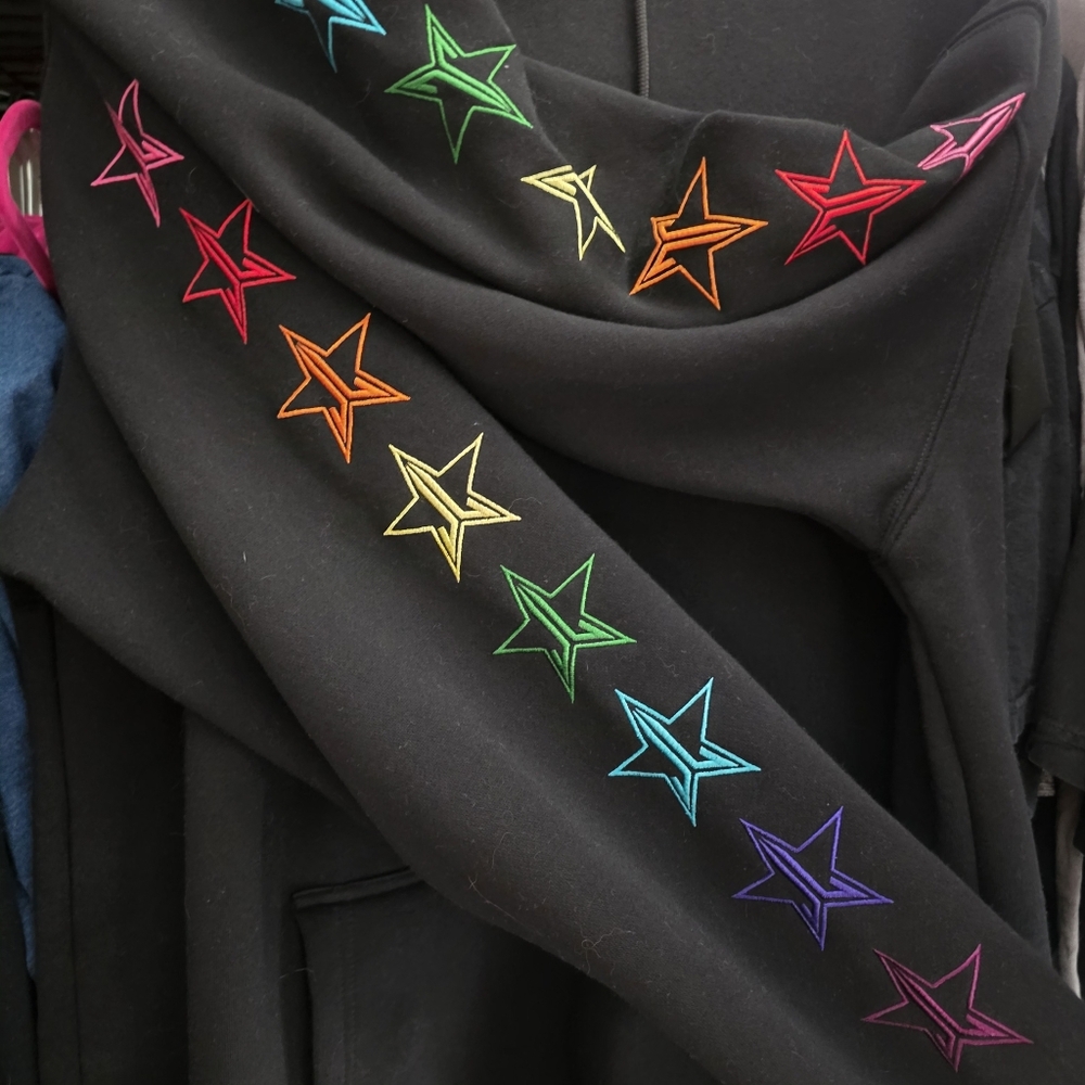 Jeffree Star Cosmetics Rainbow Embroidered Limited Edition Hoodie - Picture 2 of 4
